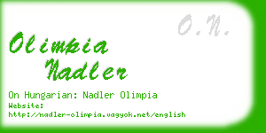 olimpia nadler business card